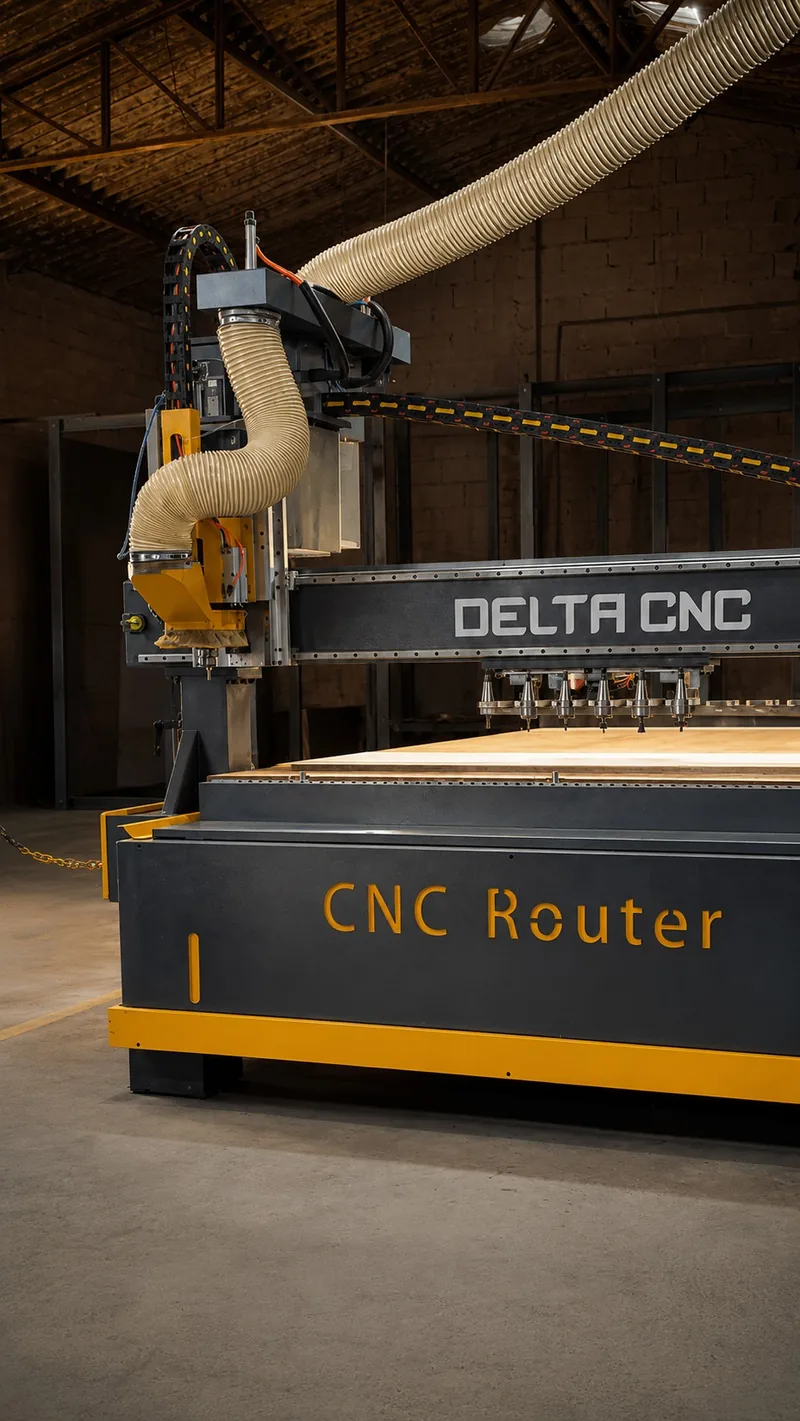A chapa na mesa da CNC Router
